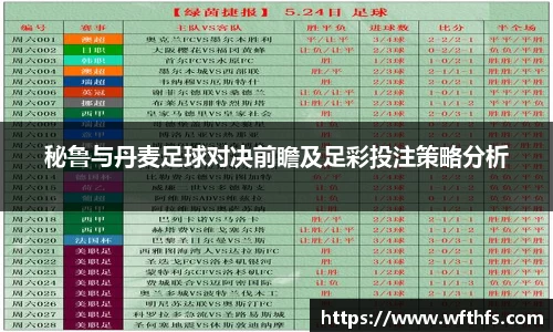 秘鲁与丹麦足球对决前瞻及足彩投注策略分析